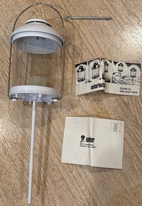 Vintage Weber Lantern White Original Box 1984 Lars Sweden No Candle Camping