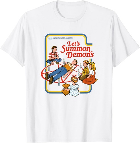 T-shirt Humour Noir 'Let's Summon Demons' - Style 70s, Coton, Pour Fans De Supernatural Et Halloween