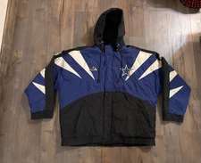 Vintage 90s Dallas Cowboys Apex One NFL Pro Line Puffer Hoodie Jacket XL