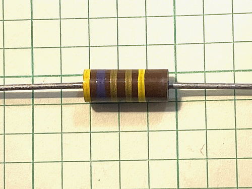 4.7 Ohm 5% 1 Watt Carbon Composition Resistors AB JANRCR32G4R7JS - 5 pc lots - Picture 2 of 3