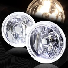 4 Round White Halo Chrome Housing Clear Lens Fog Driving Lights Lamps Universal 4 Round White Halo Chrome Housing Clear Lens Fog Driving Lights Lamps Universal