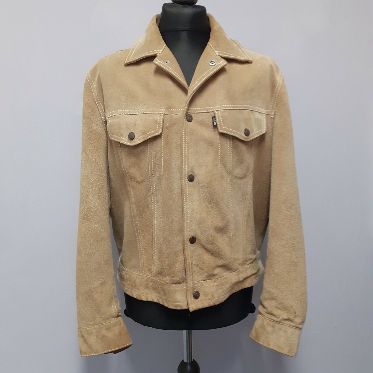 60's〜70's LEVI'S suede jaket 3rd型　BigE Vintage Capital E Levi's 60's 70's Type 3 Suede Leather Trucker