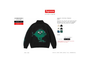 Supreme Camacho Cowichan Sweater Black (Size LARGE) FAST SHIPPING  