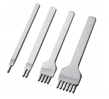 4-Piece Leather Craft Tool Kit – Stitching, Sewing & Carving Punch for Grooves