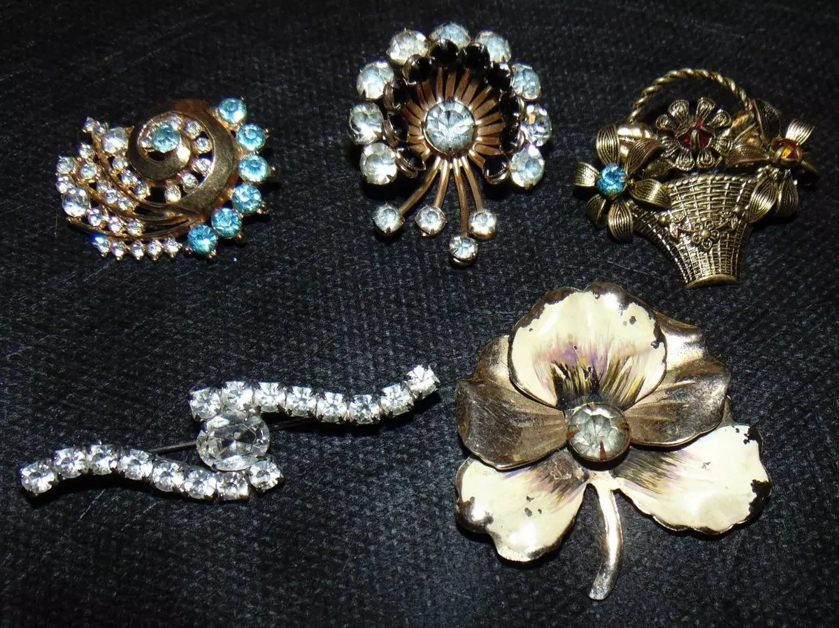 Vintage Jewelry Brooch Lot BROOCHES 5 Beautiful excellent eBay