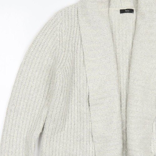 M&Co Womens Grey V-Neck Acrylic Blend Jumper Size 12 - Picture 6 of 12