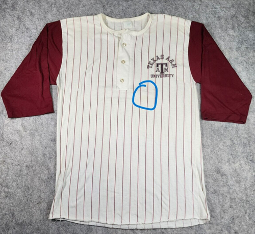 Vintage 80er Jahre ATM-Henley Baseballshirt Erwachsene Medium - Bild 2 von 19