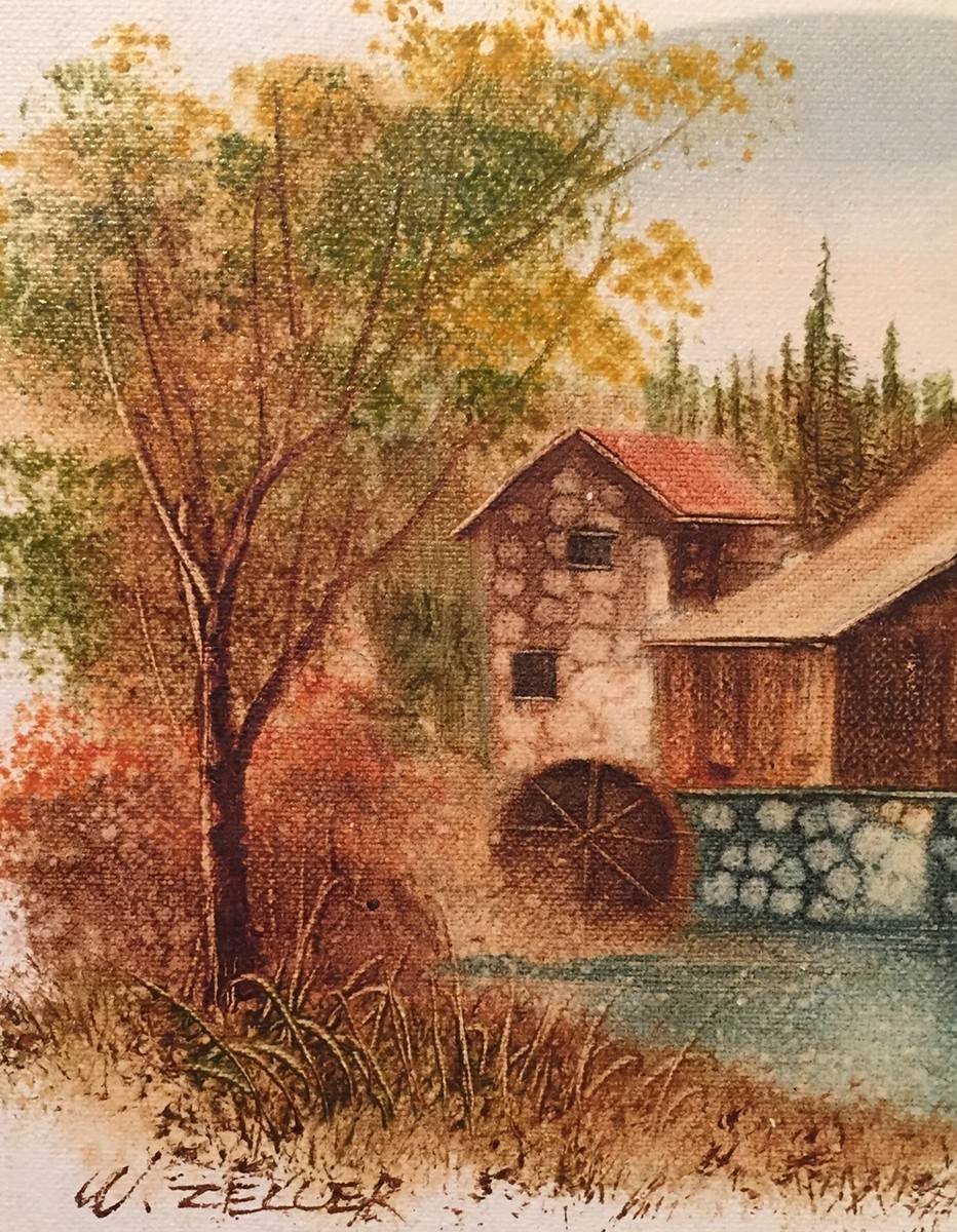 W. Zeller Signed Original Painting Excellent Condition Listed