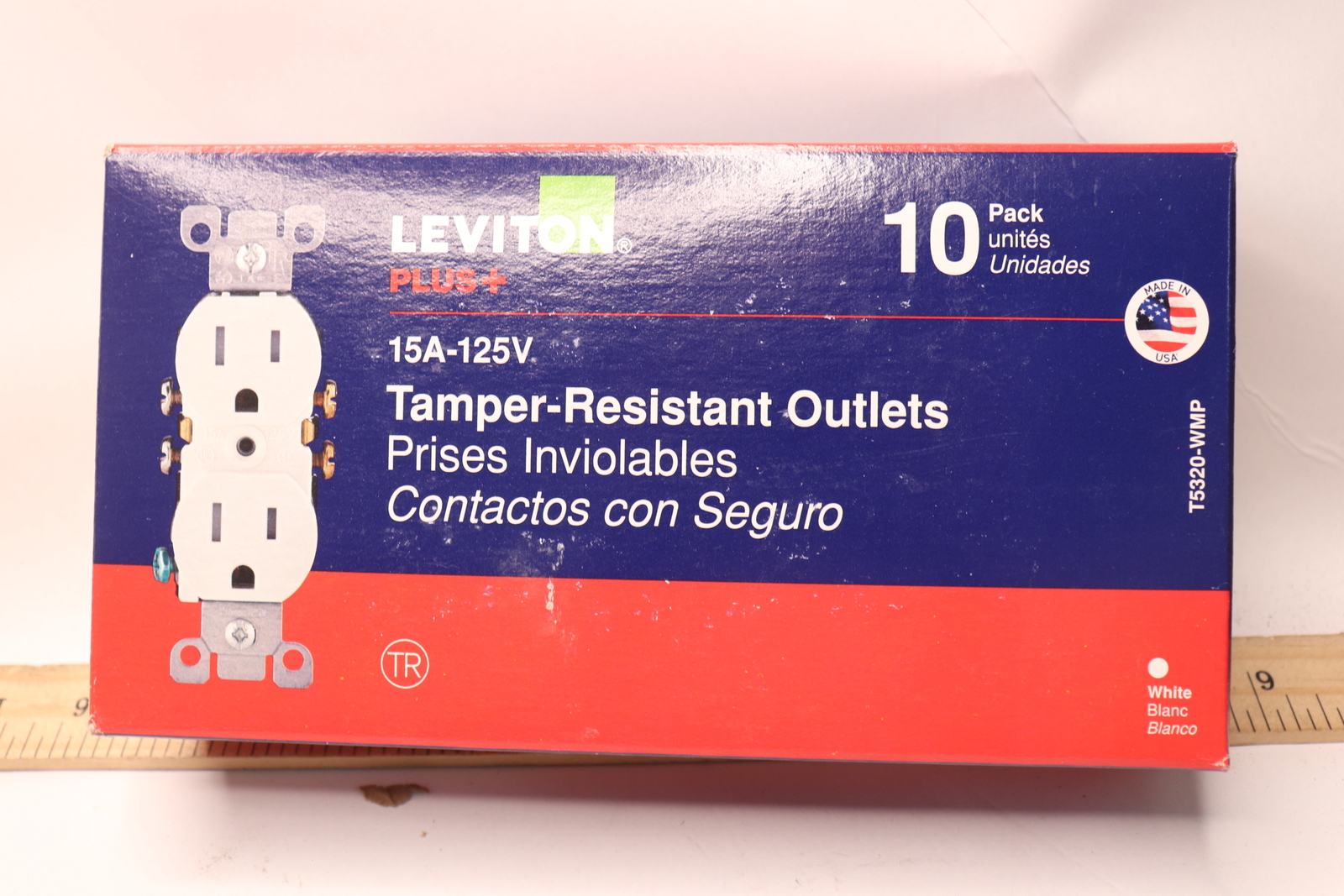 (10Pk) Leviton 15A125V Tamper Resistant Duplex Outlets White T5320WMP eBay