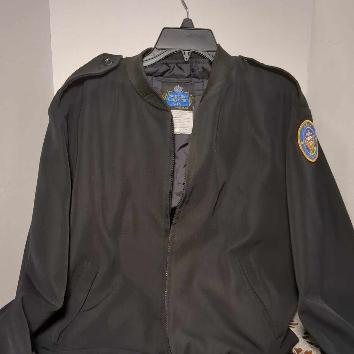 vintage Men's Neptune Garment Co. Bomber jacket wool blend size 46