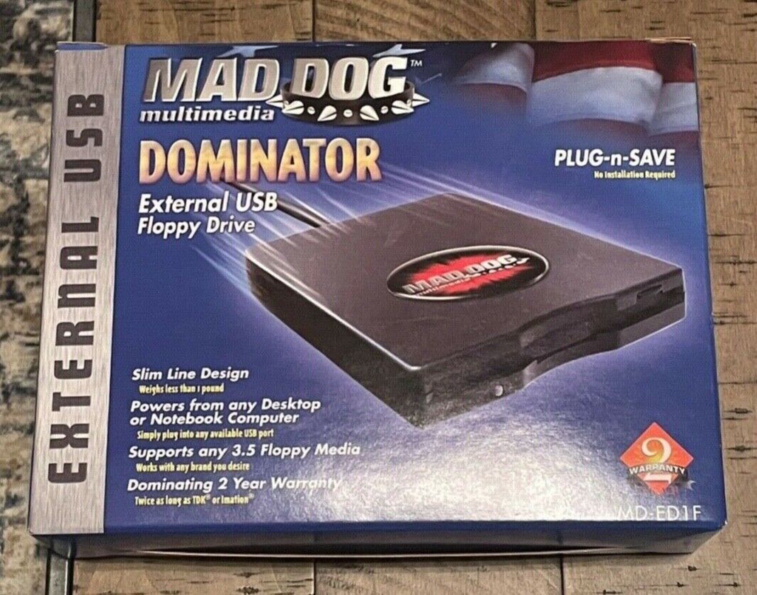 MadDog Multimedia Dominator External USB-Floppy Drive