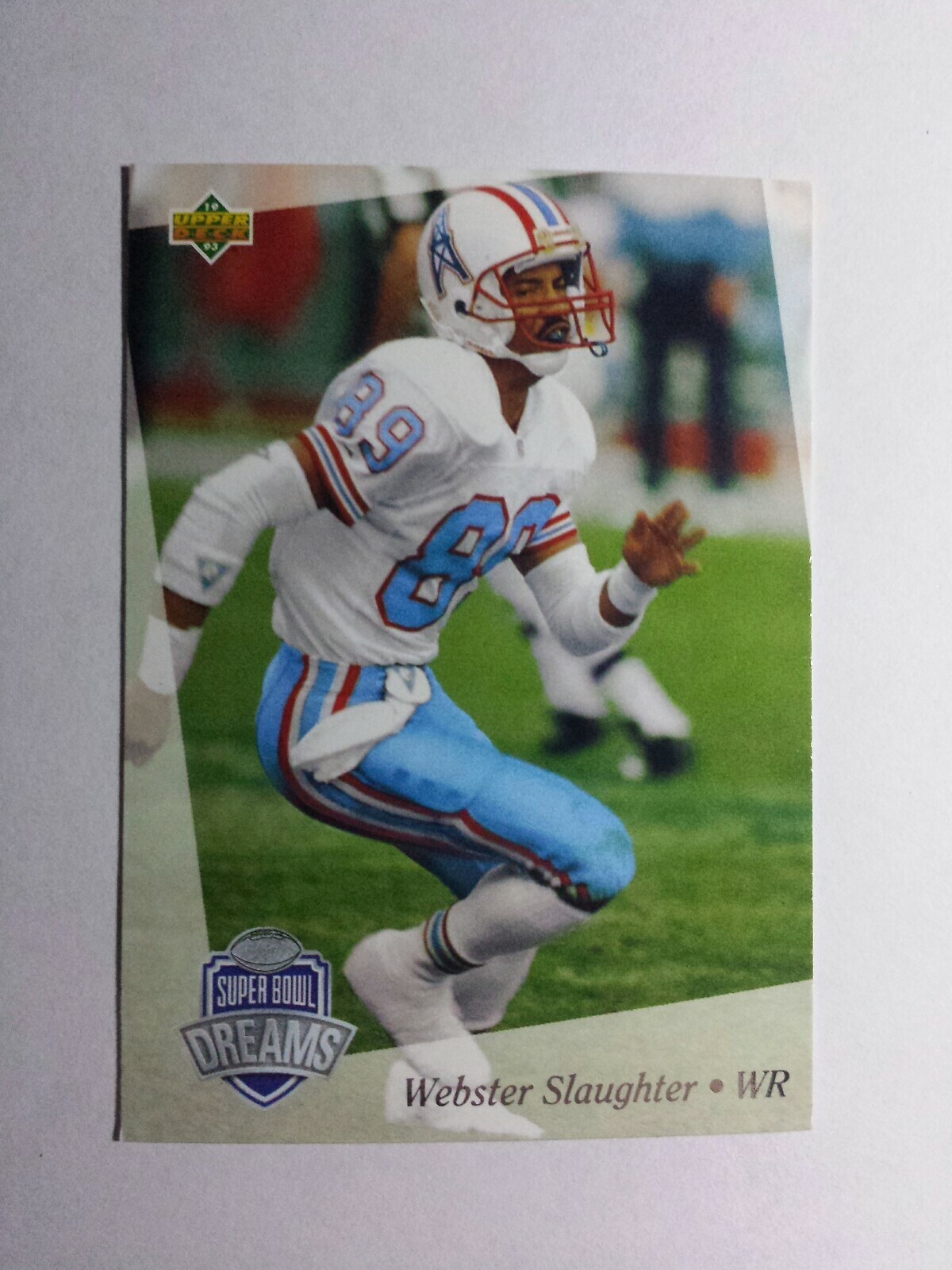 WEBSTER SLAUGHTER 1993 UPPER DECK SUPER BOWL NFL EXPERIENCE CARD # 41 C9854