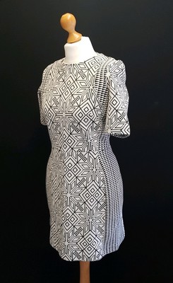 h&m white skater dress