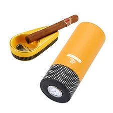 Galiner Travel Cigar Tubes Humidor Case Humidifier Cigar Ashtray Ceramic Holder