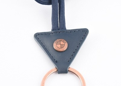 BMW Genuine Main Collection Lanyard With Key Ring in Dark Blue 