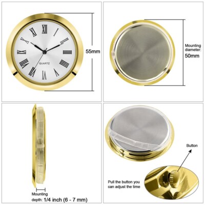 Garneck Meccanismo Orologio Da Parete Con Numeri Romani - Inserti Fai Da Te Diametro 110 Mm, Silenzioso