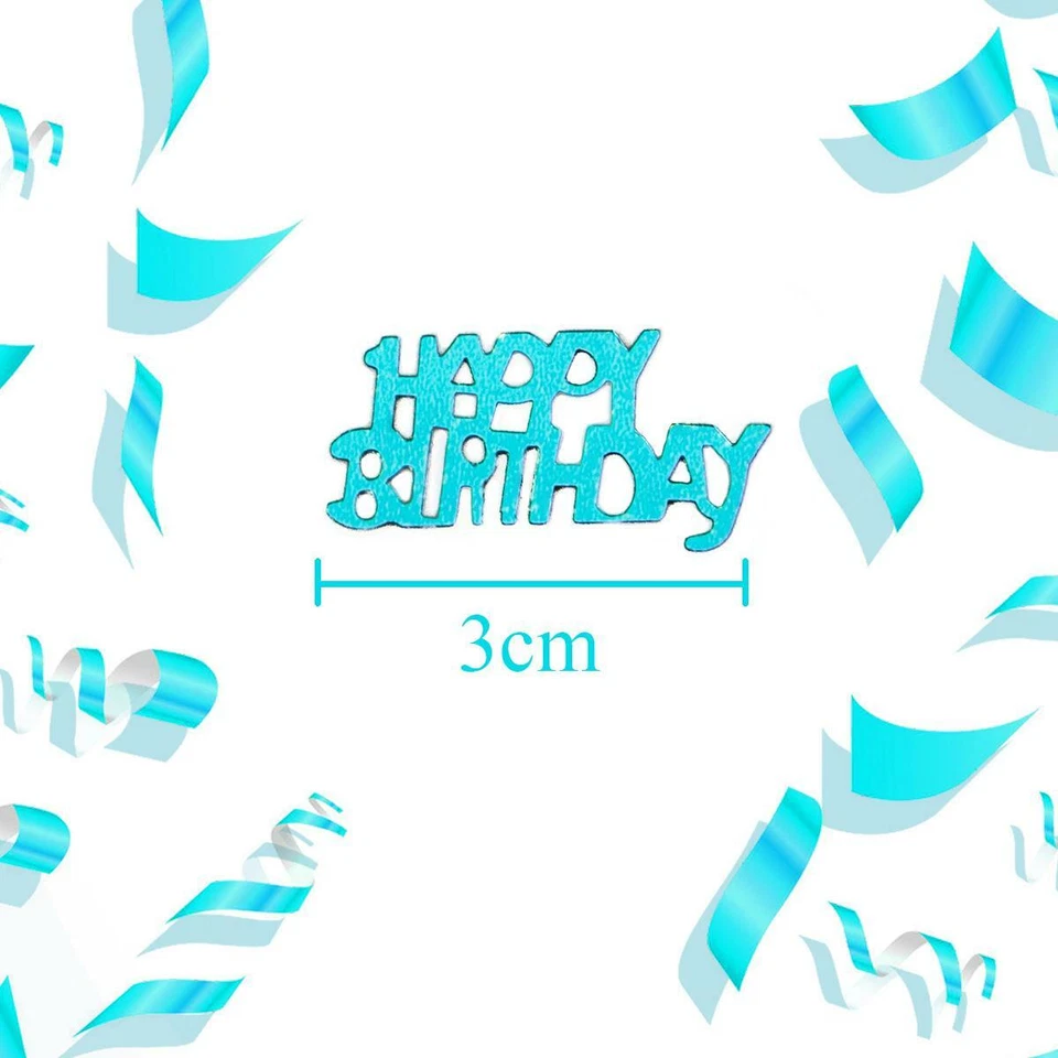 Azul Feliz Cumpleaños Fiesta Brillo Mesa Confeti Fiesta Sprinkles Decoraciones 14g  Foto 2 de 4