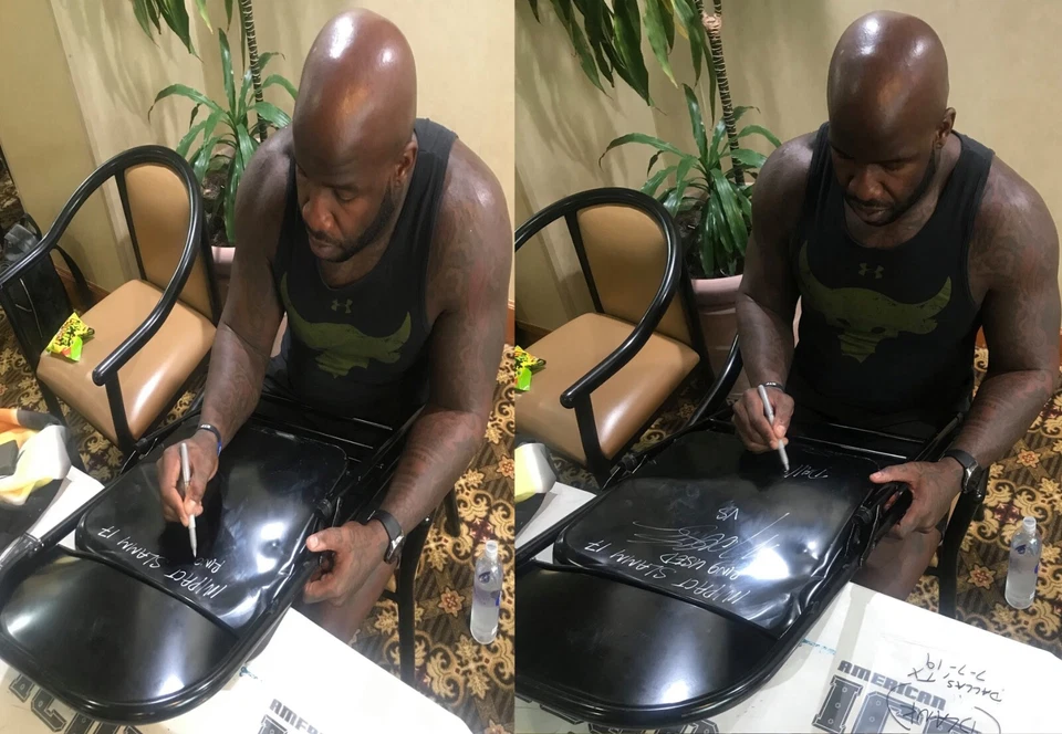 Rob Vam Dam & Moose Signed Ring Used Impact Slammiversary 17 Steel Chair BAS COA - Image 3 of 4