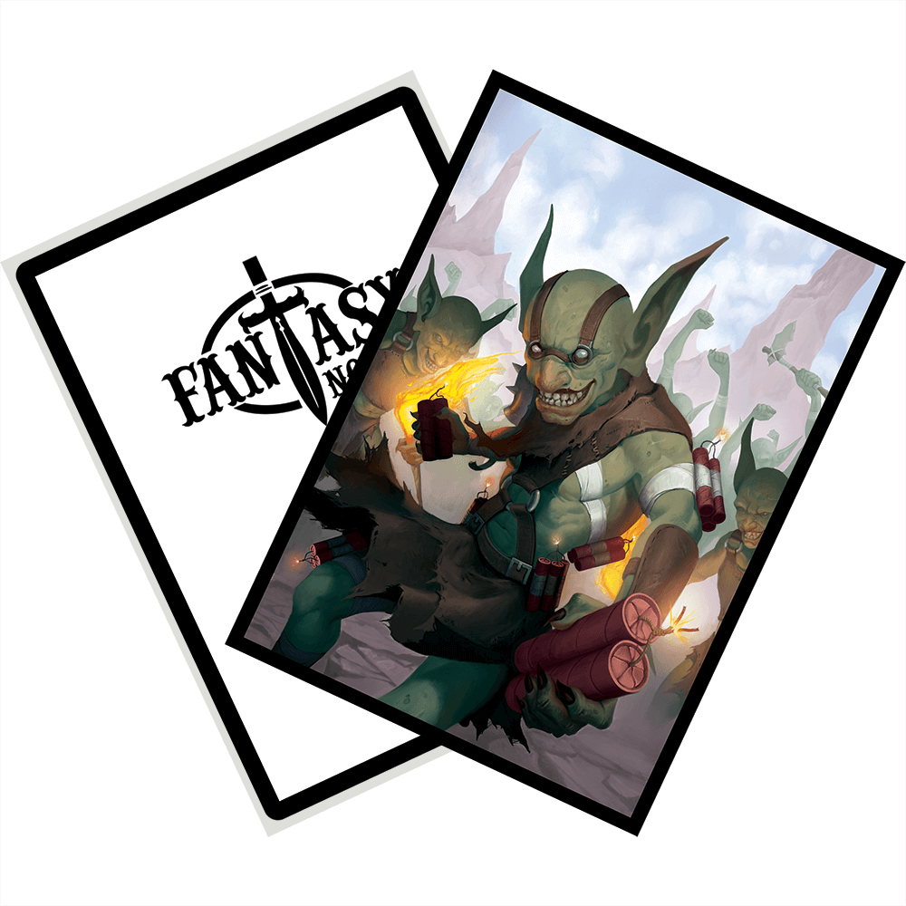 goblin card sleeves mtg Fantasy North - Pik - Treasure Hoarder - 100 Smooth Matte TCG Trading - Fits Magic Commander Pokemon and Other Card Games PVC Free Standard TCG Size 66mm X 92mm Works With Perfect Fit Double Sleeves Transparent Micro Film Technology For Anit Mtg Goblin Card Sleeves -