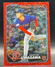 2024 Topps Update Series Naoyuki Uwasawa Red Ice Foil Parallel /199 US268 Rookie