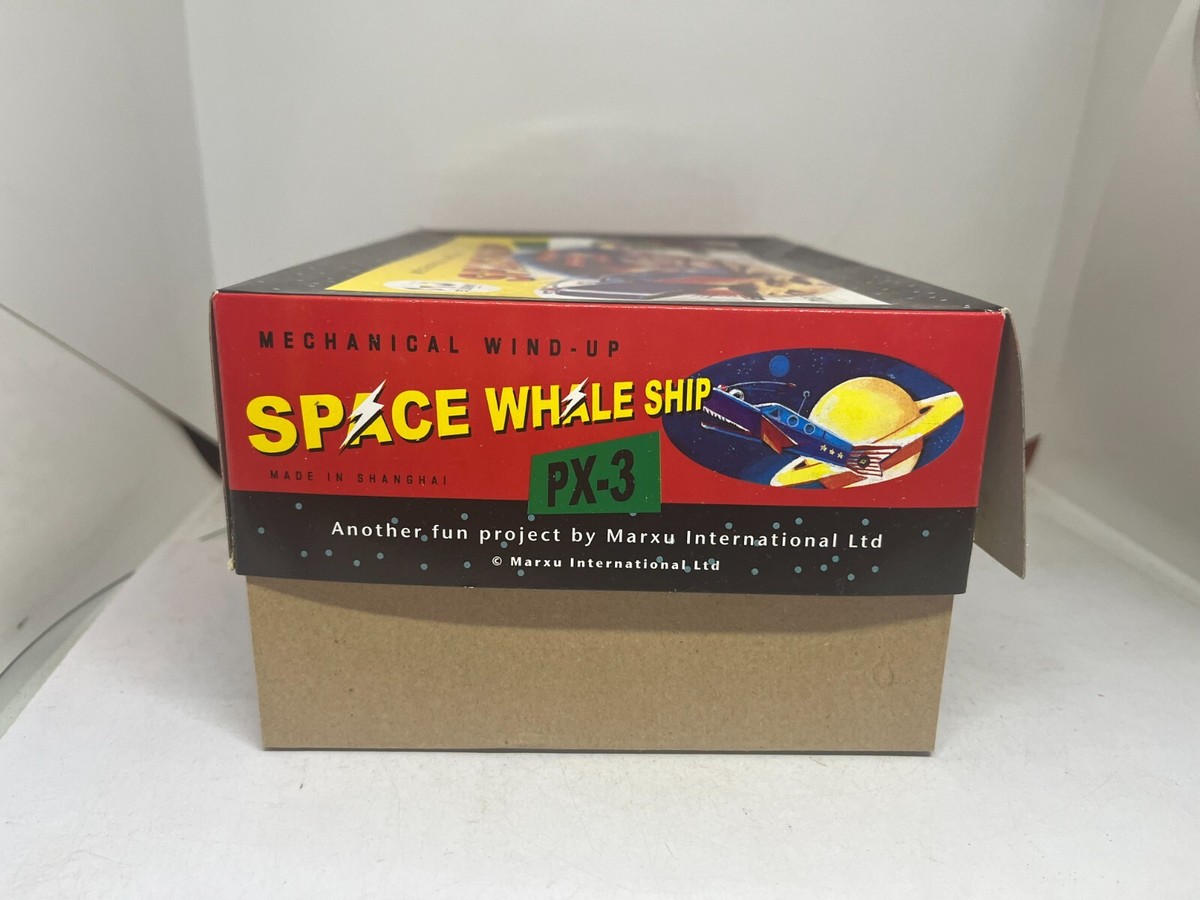 St John by Marxu PX-3 Space Whale Ship Mechanical wind up tin toy 