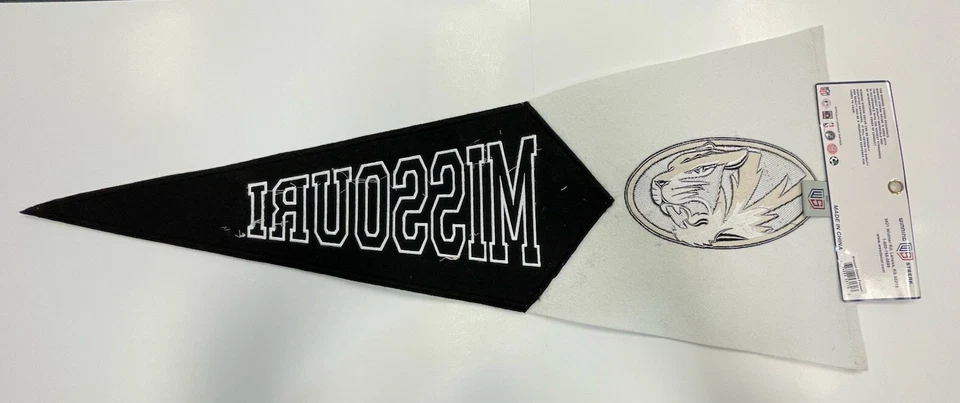 Banderín de lana clásico bordado raya ganadora de los Tigres de Missouri NCAA!!! Foto 4 de 4