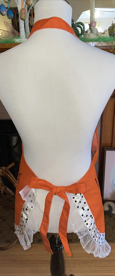 MWW MARKET ORANGE APRON 'WHEN I SAID I DO, I DIDN'T MEAN THE COOKING' PRE-OWNED - Image 2 of 4