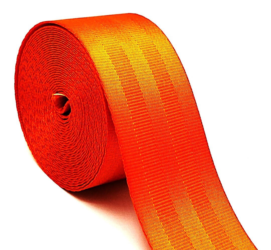 Sangle de sécurité 48mm en polyester orange ultra résistante