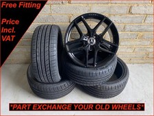 Genuine 19" Mercedes A Class CLA C Class AMG 5 Twin Black Wheels & New Tyres