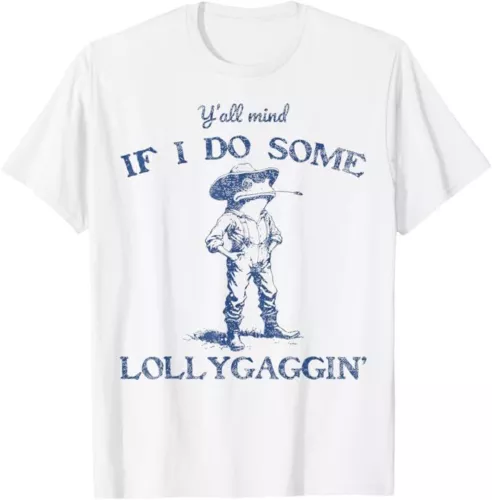 Funny Y'All Mind If I Do Some Lollygagging Cowboy Frog T-Shirt