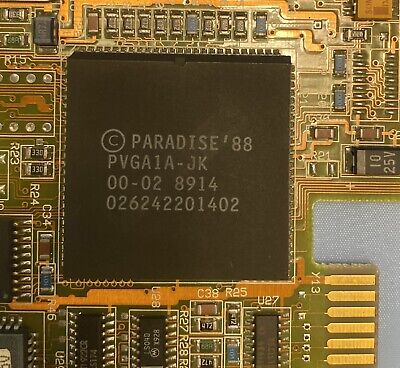 Paradise '88 PVGA1A-JK VGA ISA Graphics Card GPU - Good
