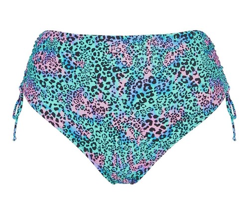 Elomi Electric Savannah Bikini Brief Leopard Size 24 High Waist Leg 800773 New - Picture 6 of 12