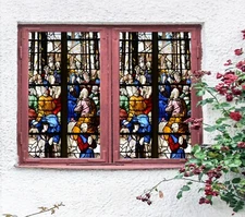 3D People O2462 Window Film Print Sticker Cling Stained Glass UV Block Fa