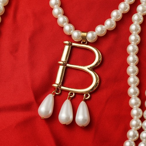 Retro Renacimiento Período Tudor Ana Bolena B Carta Disfraz Collar de Perla Inmitida - Imagen 6 de 6