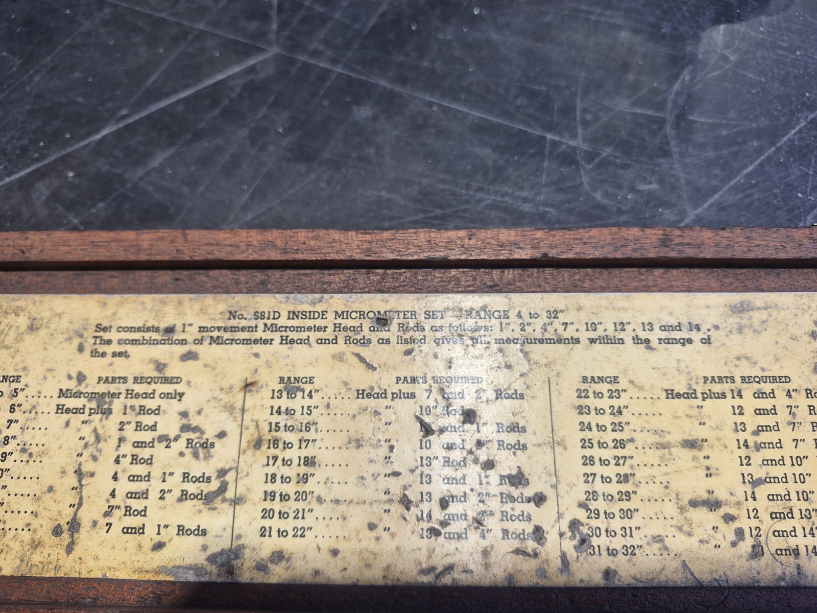 Lufkin No. 681D Inside Micrometer Set 4-32