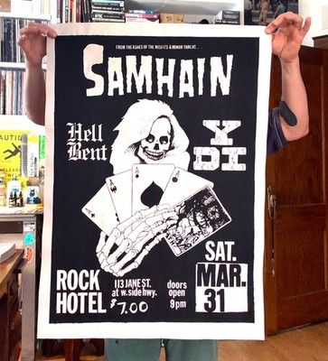 SAMHAIN Rock Hotel Initium Screenprint Poster 21'' x 29.5'' MISFITS Minor Threat
