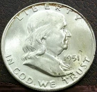 US 1951-D Franklin Half Dollar **