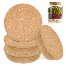 GeryVtee 4 PCS Large Cork Bottle Stoppers 4.72x 4.13x 1.18 Inch Tapered Plugs...