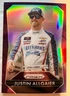 2025 Panini Prizm Justin Allgaier Throwback Purple 77/99 - Card #157