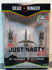 (3) Dead Ringer DR8352 Just Nasty 2.0 Crossbow Broadheads, 100-125 Grain Adjust.