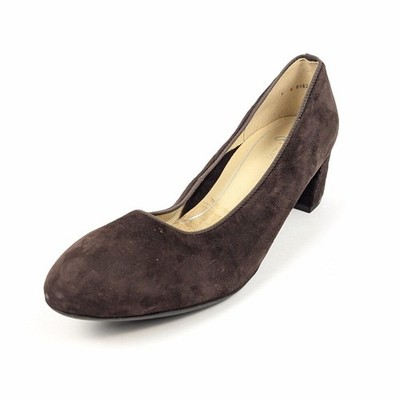 Ara Women's Shoes Brown Suede Leather Kendall Heeled Pump Size 7