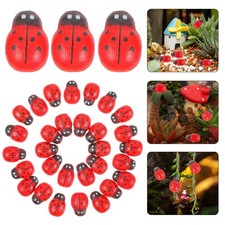 100 PCS Lady Bugs Ladybug Figurine for Mini Ladybugs Fairy Garden