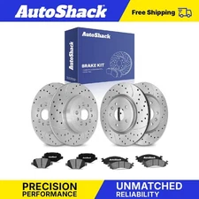 Front Rear Drilled Slotted Brake Rotors Ceramic Pads for Ford Taurus 3.5L