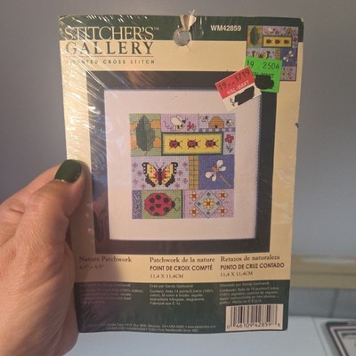 STITCHER'S GALLERY Counted Cross Stitch NATURE PATCHWORK WM 42859 NEW Bugs 
