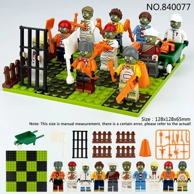 Plants Vs Zombie PVZ Halloween Personalizzato Lego Minifigure Horror Giocattolo Minifigure x12