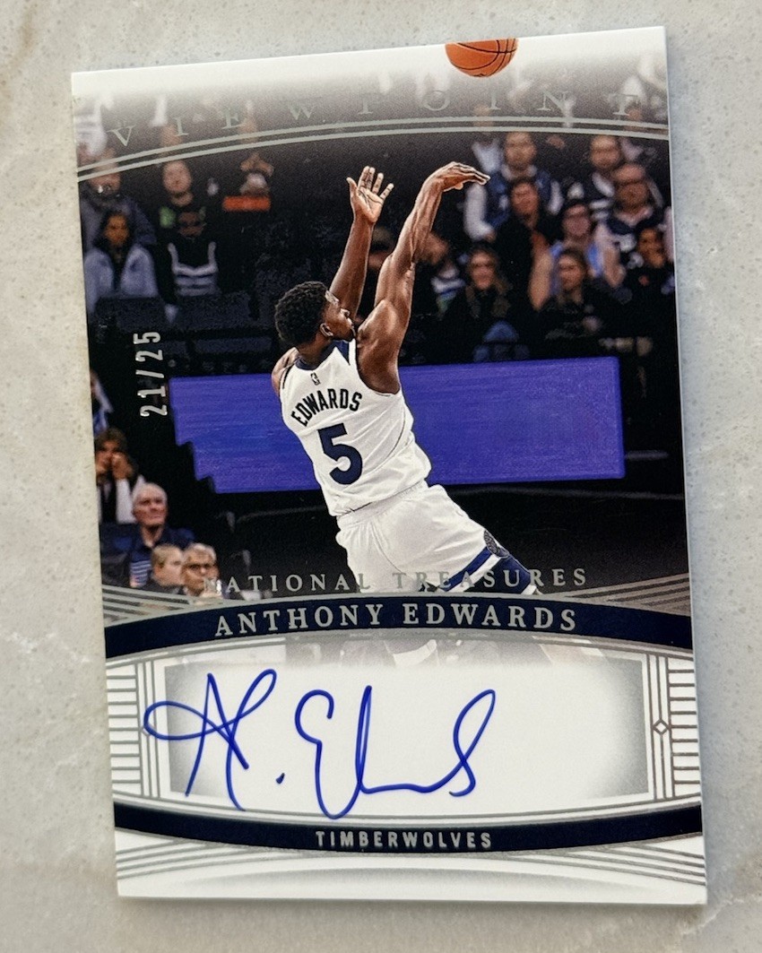 2023-24 Panini National Treasures Viewpoint Signatures Anthony