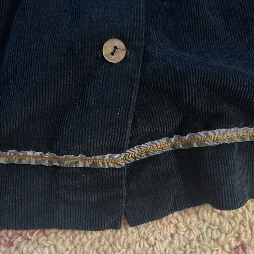 Vestido Papo d’Anjo Boutique Niña 4 Azul Marino Pana 100% Algodón Europa Clásico Foto 3 de 4