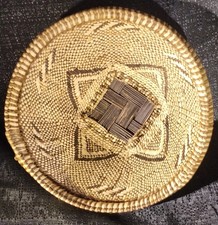 Vintage 9” Hand woven African Tonga Basket