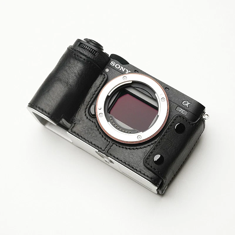 Genuine Leather Camera Case For Sony A7C2 A7CII A7CR Protect Cover Base New - Image 4 of 4