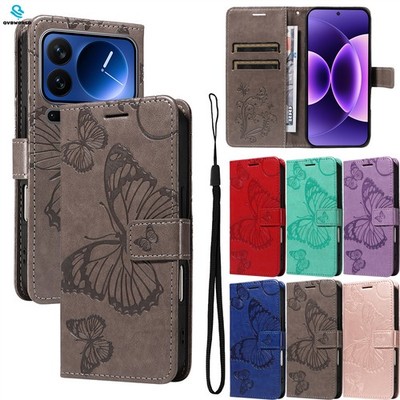Handyhülle für Xiaomi 17 Pro 17 15 15T 14T 3D Schmetterling Muster Wallet Case
